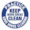 Signmission Keep Work Areas Clean 16in Non-Slip Floor Marker, 16" x 16", FD-2-C-16-99919 FD-2-C-16-99919 - alternate 1